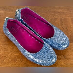 Soto Massini Milano Terzetto Ballet Flats Cinderella Blue with Charms